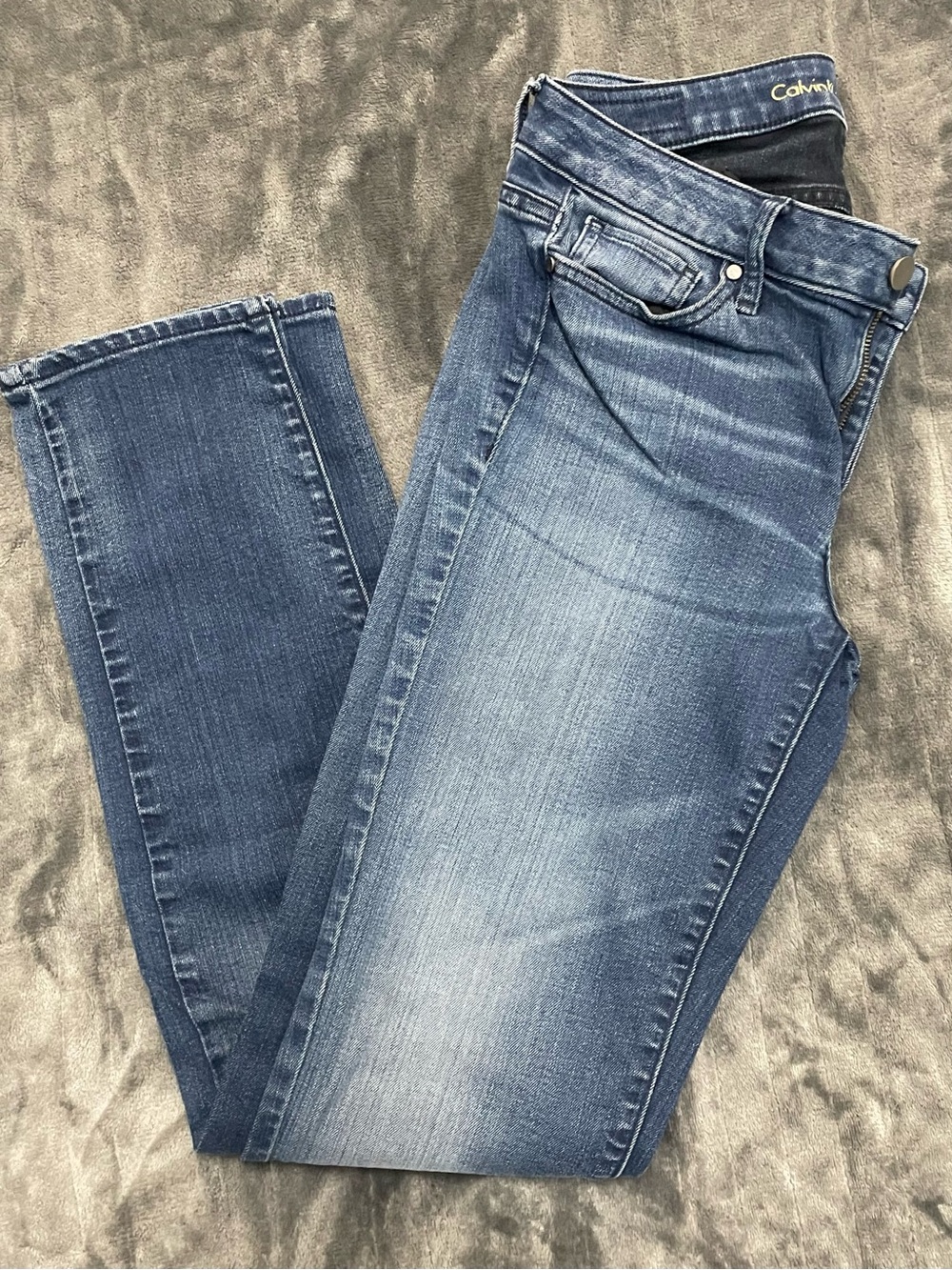 Calvin Klein Blue Faded Ultimate Skinny Jeans